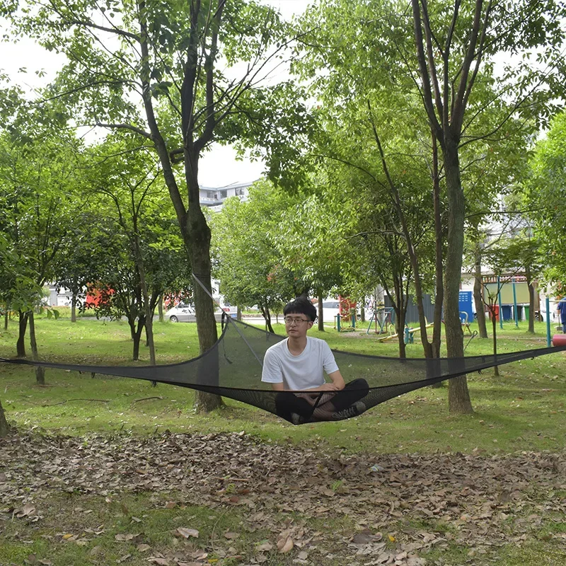 ZAdult Outdoor Mesh Breathable Hammock Two-person Camping Hanging Bed Portable Garden Travel Camping Sleep Hanging Hammock Chair