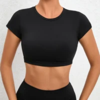 Sports Muscle Back Tee Without Padded Women Backless Sports Shirts Workout Gym Training Yoga T-Shirt Outdoor Open Back Tops - Image 3