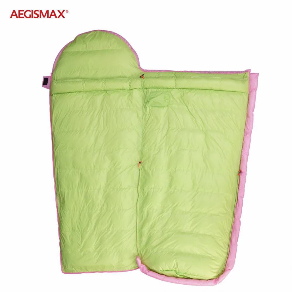 AEGISMAX KID Outdoor Winter 16℉~27℉ Child Sleeping Bag FP800 Thicken Soft 95%White Goose Down Waterproof Camping Sleeping Bags