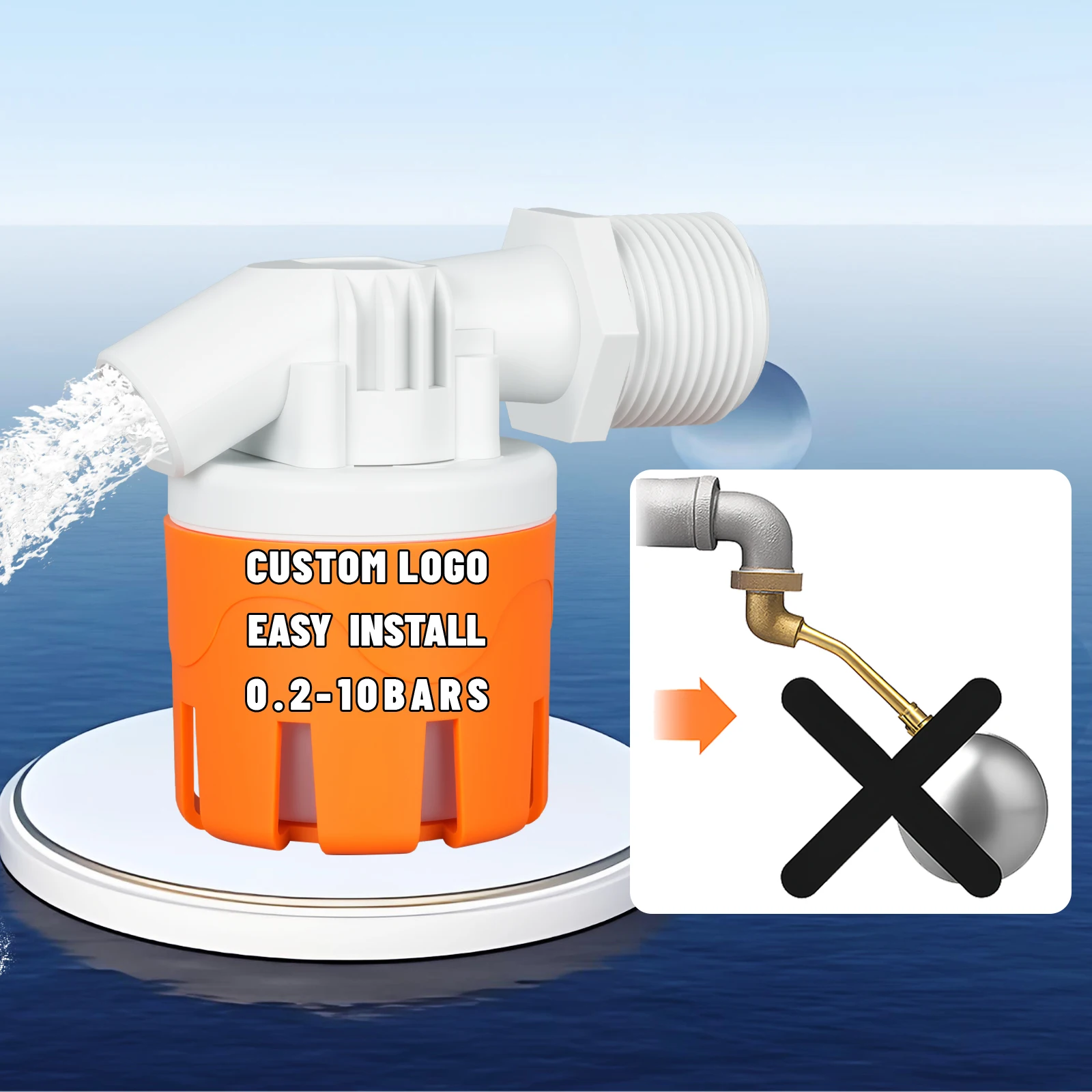 

Automatic Water Level Control Valve Float Ball Water Tank Float Valve Fuel Tank Float Valve