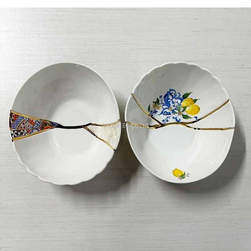 

8-inch high-end shaped ceramic soup hand-painted restaurant