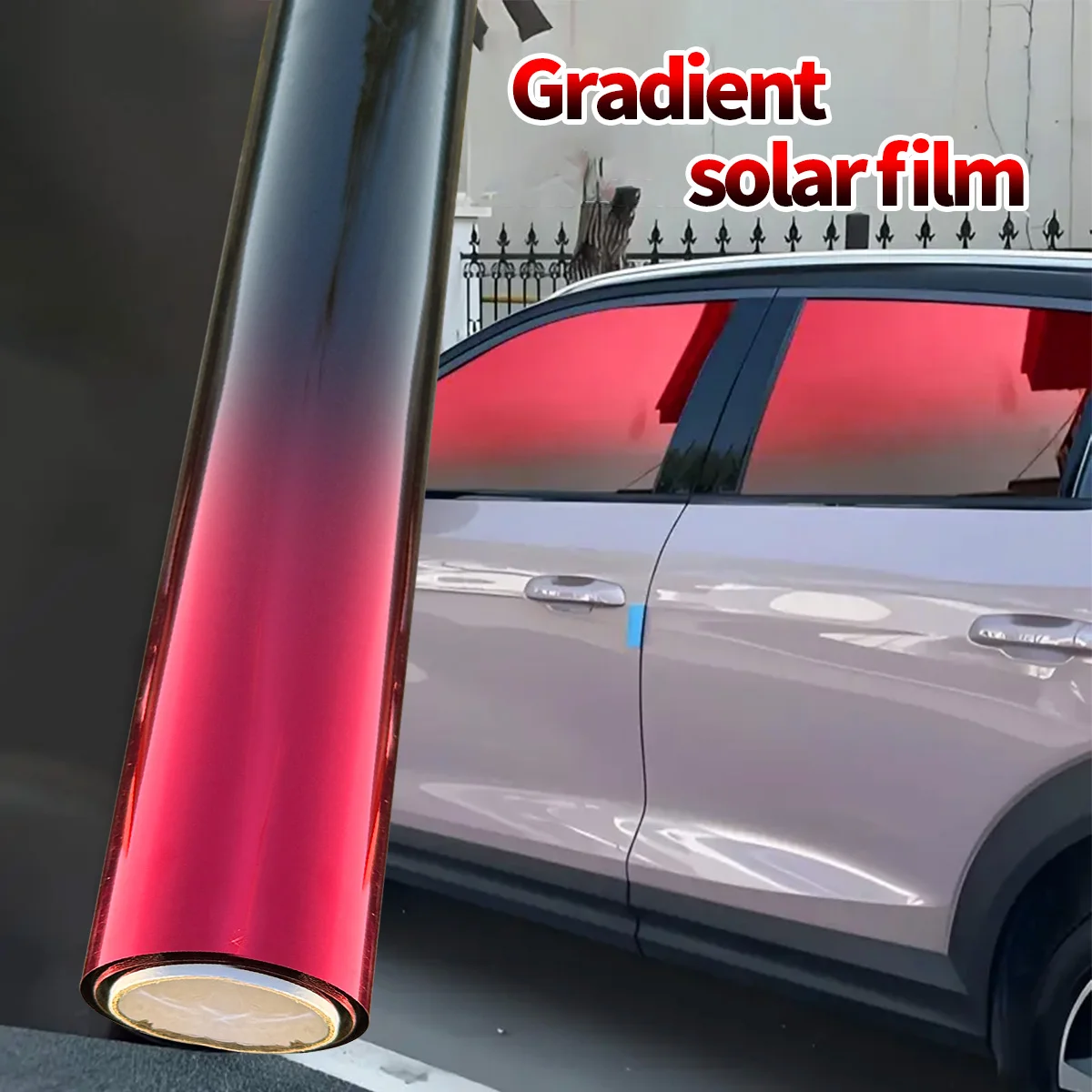 Gradient Window Tint Film Heat-Resistant Peel And Stick Solar Film for Car & Home Automotive Privacy Window Film