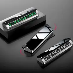 Creative Flip Cover Anti-aging Luminous Number Car Temporary Parking Card Removable Temporary Parking Card for Auto
