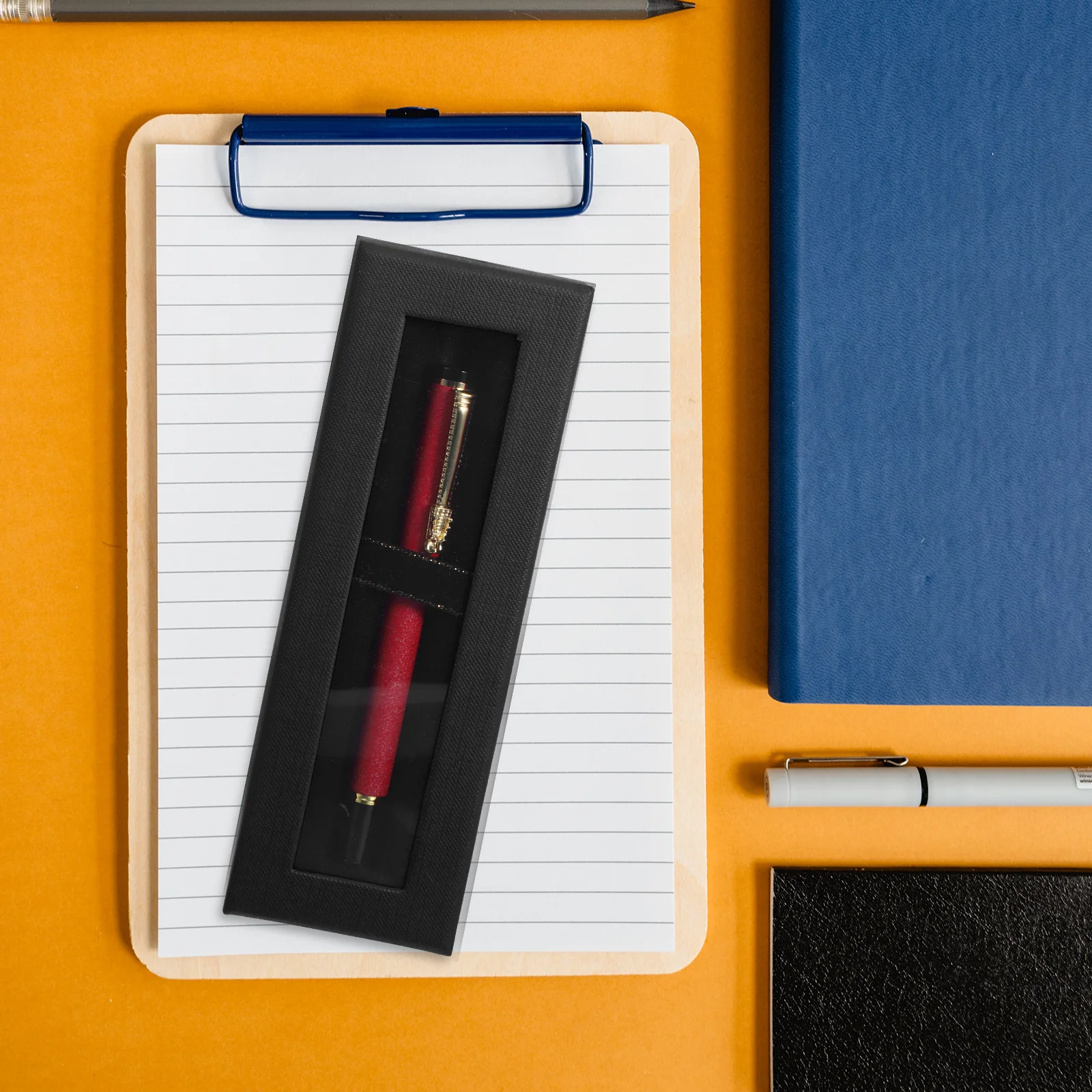 

10Pcs Gift Box Black Pen Packing Case Clear Lid for Pen Display and Protection Organizer Box for Birthday Anniversary Favor