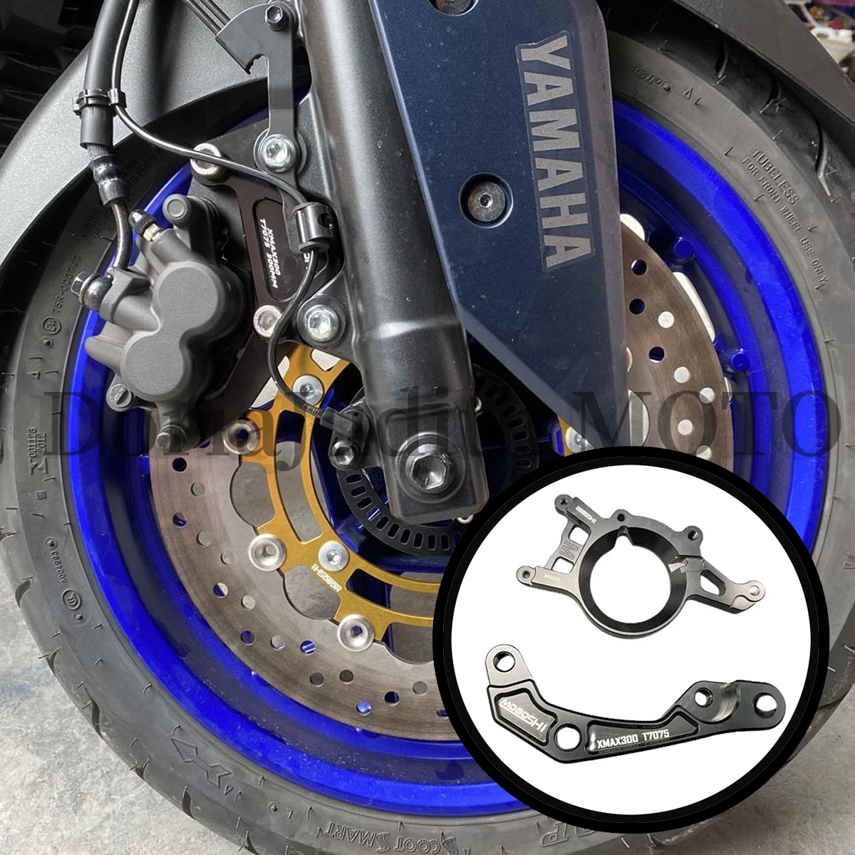 For Yamaha XMAX300 Xmax 300 xmax250 Motorcycle Caliper Adapter Code Brake Caliper Rotor Adapter Brackets Brebo Crab rear brake