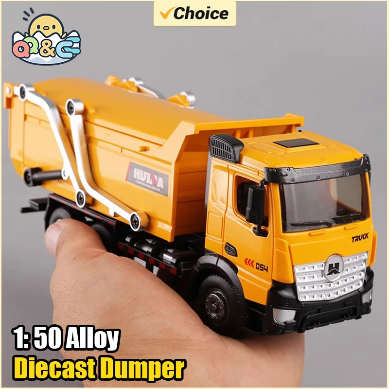 Diecast Dump Truck Model Alloy Excavator Tractor Toy Simulation Truck Model Car Toys Mini Cars Static Model Kids Birthday Gift