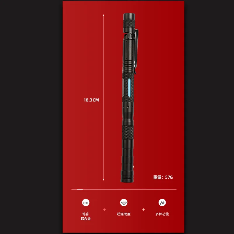 Enhanced Outdoor Self-Defense Multifunction Pen Compass Hand Tool Combination