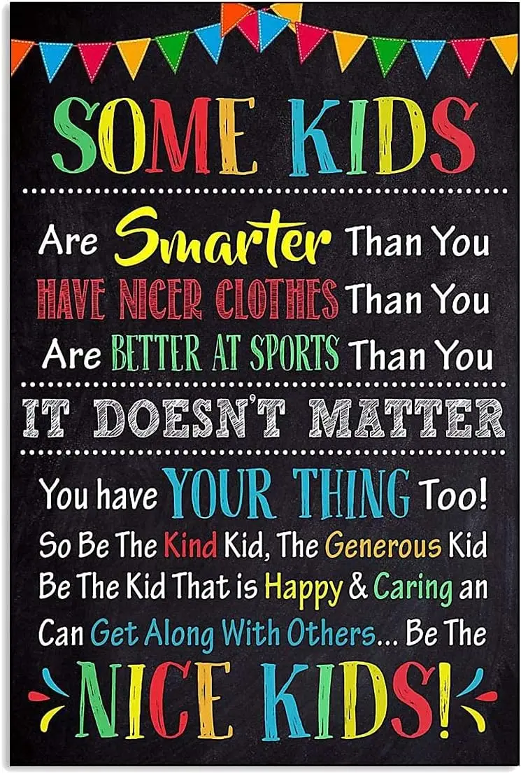 Retro Metal Signs Some Kids Are Smarter Than You Plaque Poster Classroom Teacher Wall Decor Art Best Gift 8x12 Inch