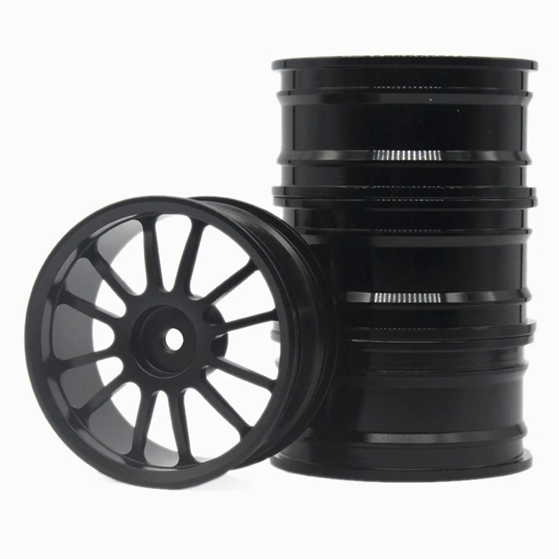 HOT-4 Pcs Universal 1.9-Inch Aluminum Alloy Wheel Suitable For 1/10 SCX10 Simulation Flat Sports Car