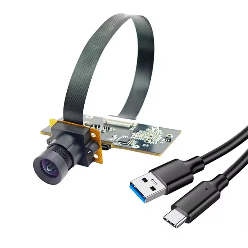 3840H X 2160V 4K 8MP HD 1/2-Inch OS08A10 USB3.0 Type-C Camera Module FF 93° MJPEG,YUV2,H264 ,H265 For Face Recognition