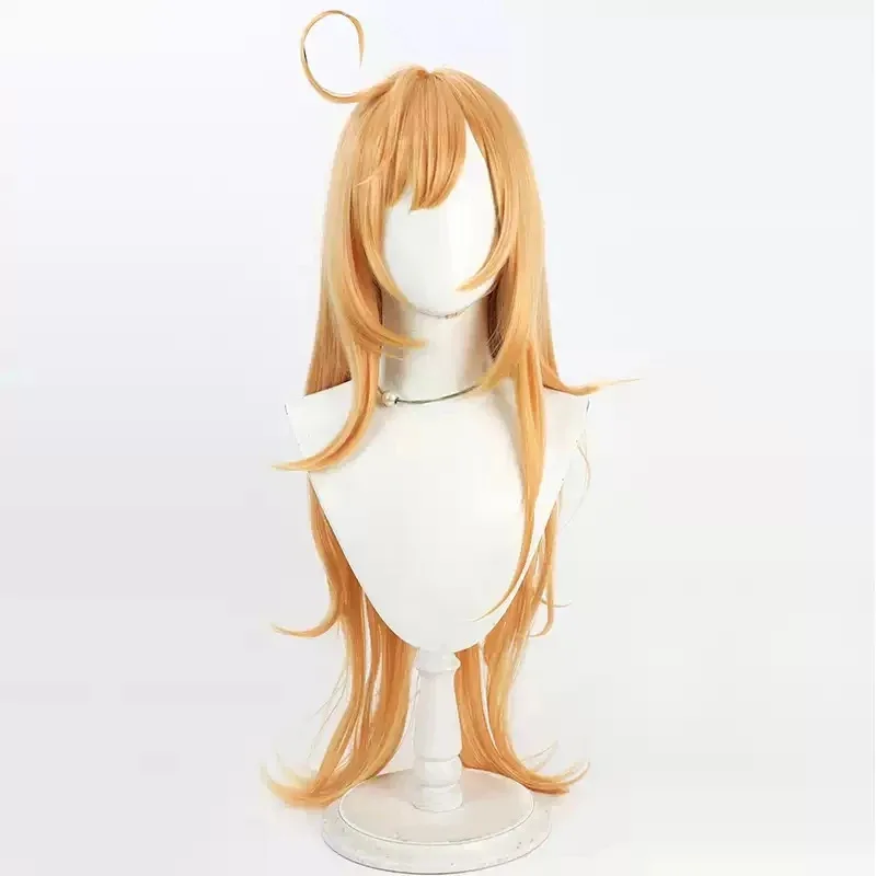 

2025 aaa Genshin Impact Escoffier Cosplay 80cm Long Golden Yellow Heat Resistant Synthetic Hair Halloween + Wig Cap