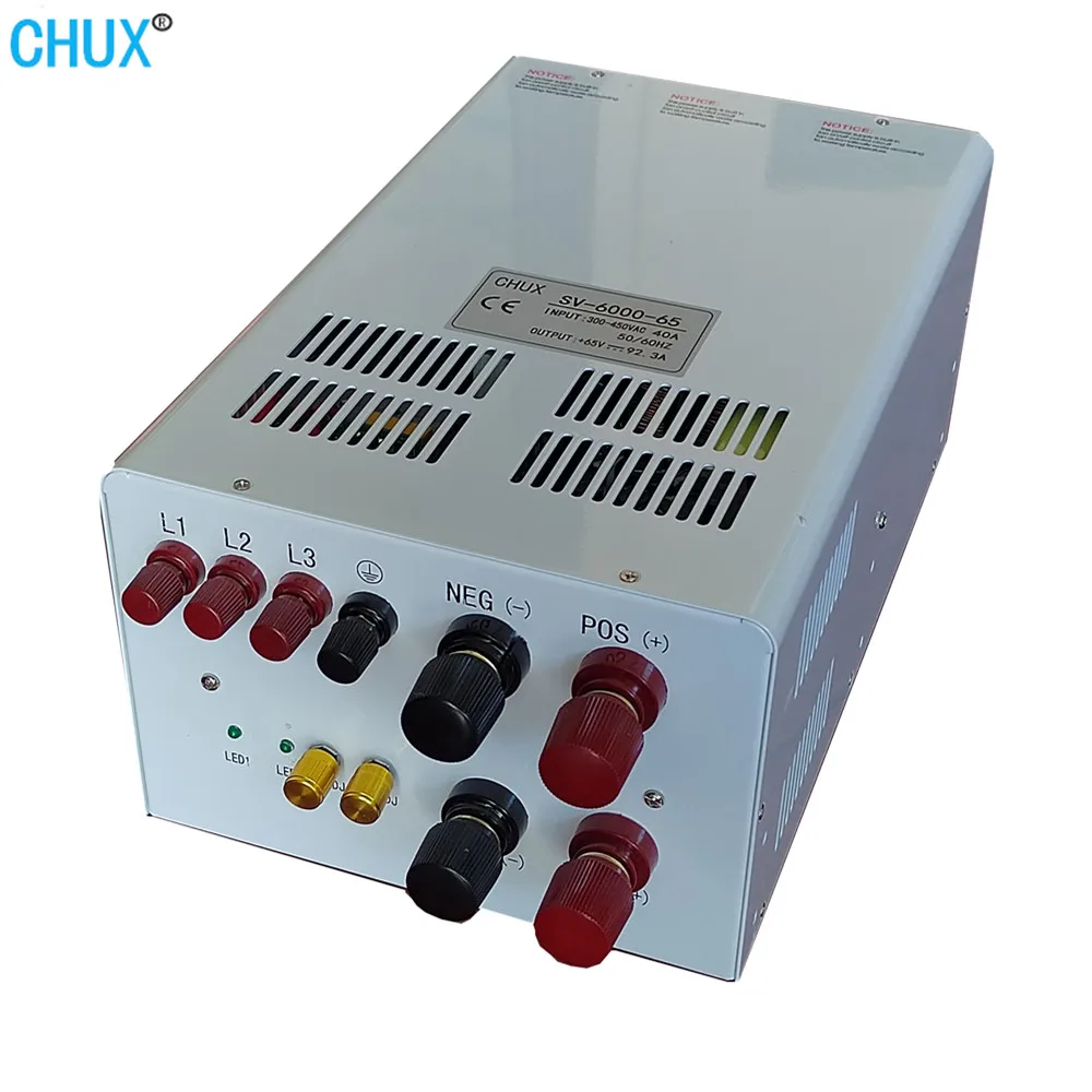 

CHUX Switching DC Power Supply 12V 24V 60V 72V 80V 90V 100V 120V 250V 350V DC 6000W 110V 220V 380VAC Adjustable Power Supplies