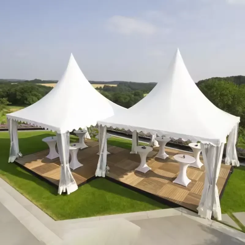 for Custom Party Tent for Events Aluminum PVC Fabric Outdoor Straight Bracing Pagoda Tent 15 ft X 15 ft 4.5 m X 4.5 M