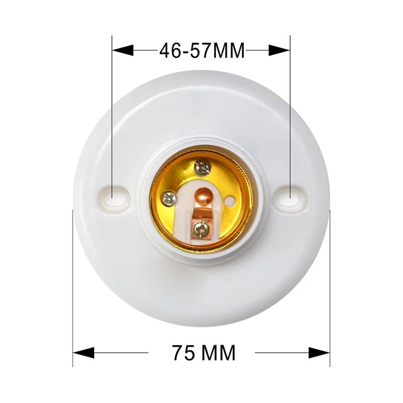 10/20 Pcs/lot E27 Screw Cap Socket White/Black Ceiling Light Lamp Bulb Fixing Base Stand Light Bulb Holder E27 Light Accessories