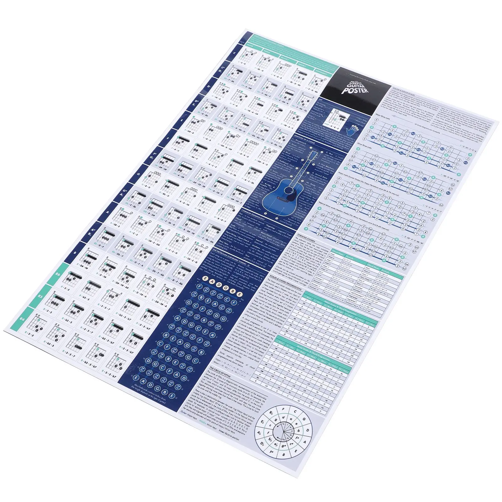 

Guitar Chord Poster Matte Paper Music Charts Hanging Guitar Educational Hanging Picture Pictures Educational Accessories