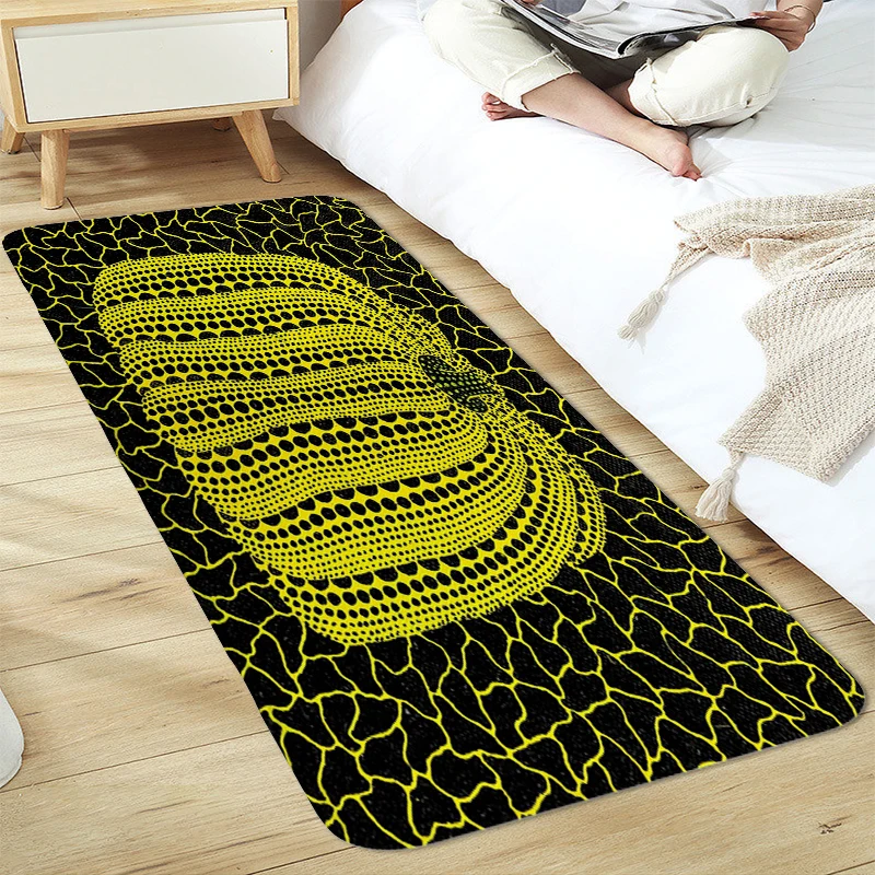 Door Mat for Bathroom K-Kusama Bedroom Non Slip Carpet for Home Entrance Custom Living Room Flannel Bathmat Sleeping Room Rugs