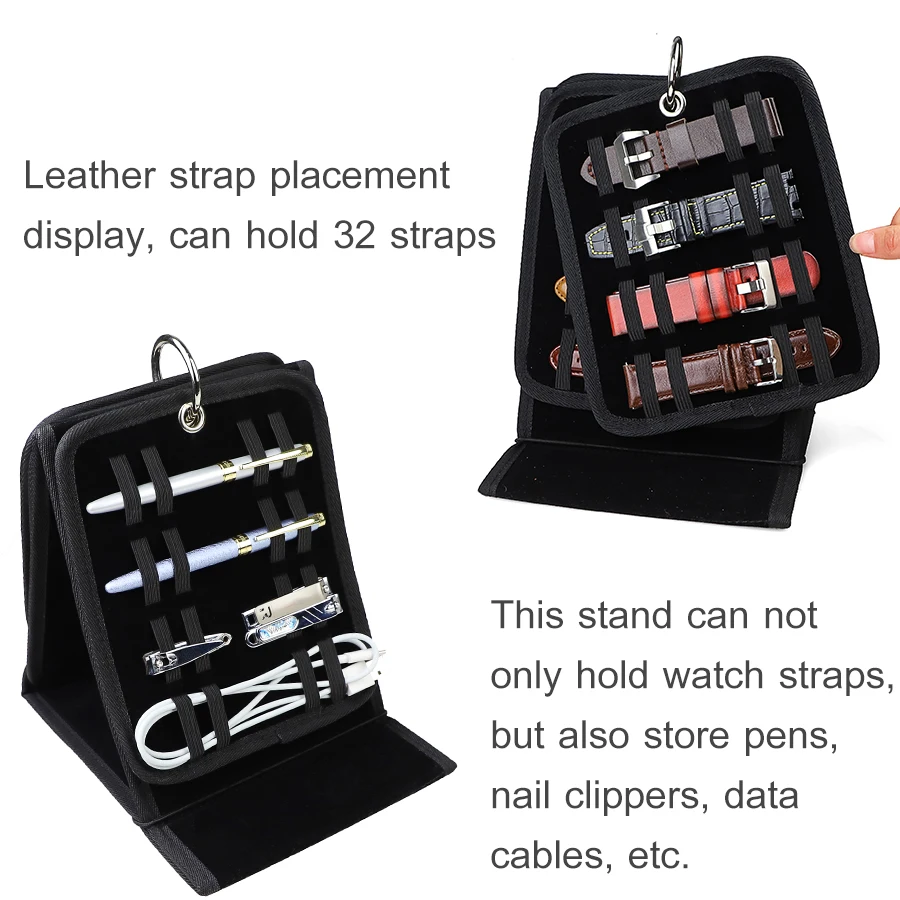 32 Slot Velvet Watch Strap Organiser Display for iWatch Apple Watch Band Organiser Watchband Watch Collector Case Retail Show