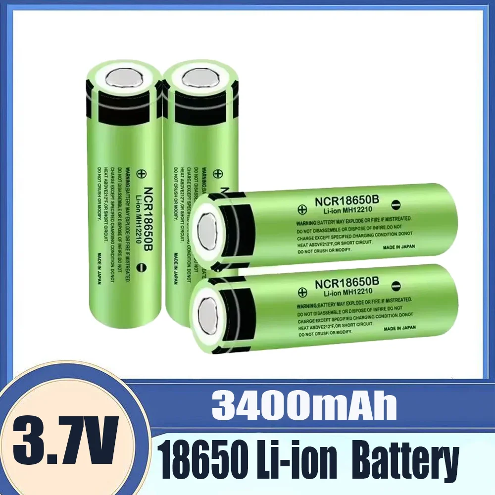 2025 New for 18650 3400Mah 20A Discharge NCR18650B 1-20PCS 3.7V Lithium Ion Rechargeable Battery