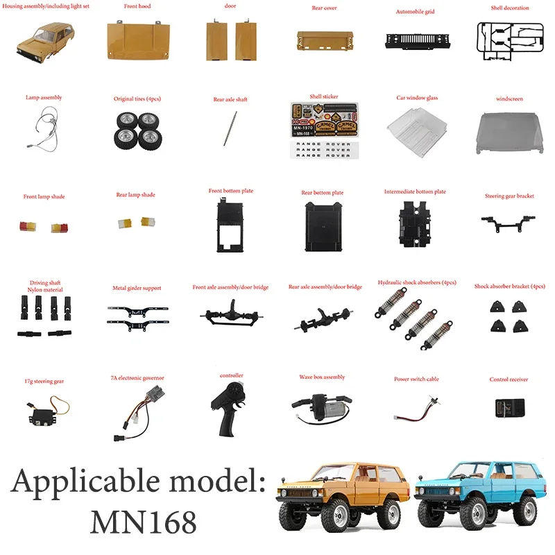 

Радиоуправляемые детали, оригинальные детали, стальная балка, стекловолокно, рулевая тяга, амортизатор вала для: MN168