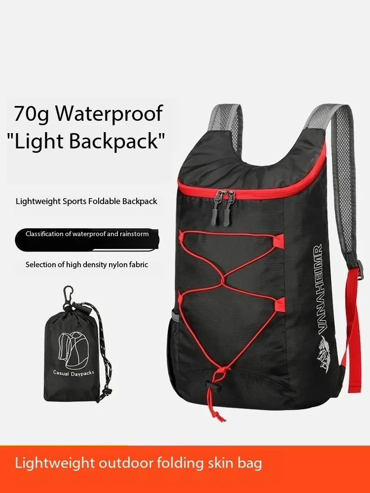 

Foldable Skin Bag, Ultra Lightweight Outdoor Sports Backpack For Men And Women, Travel, Cycling, Leisure, Fishing, Hiking bag