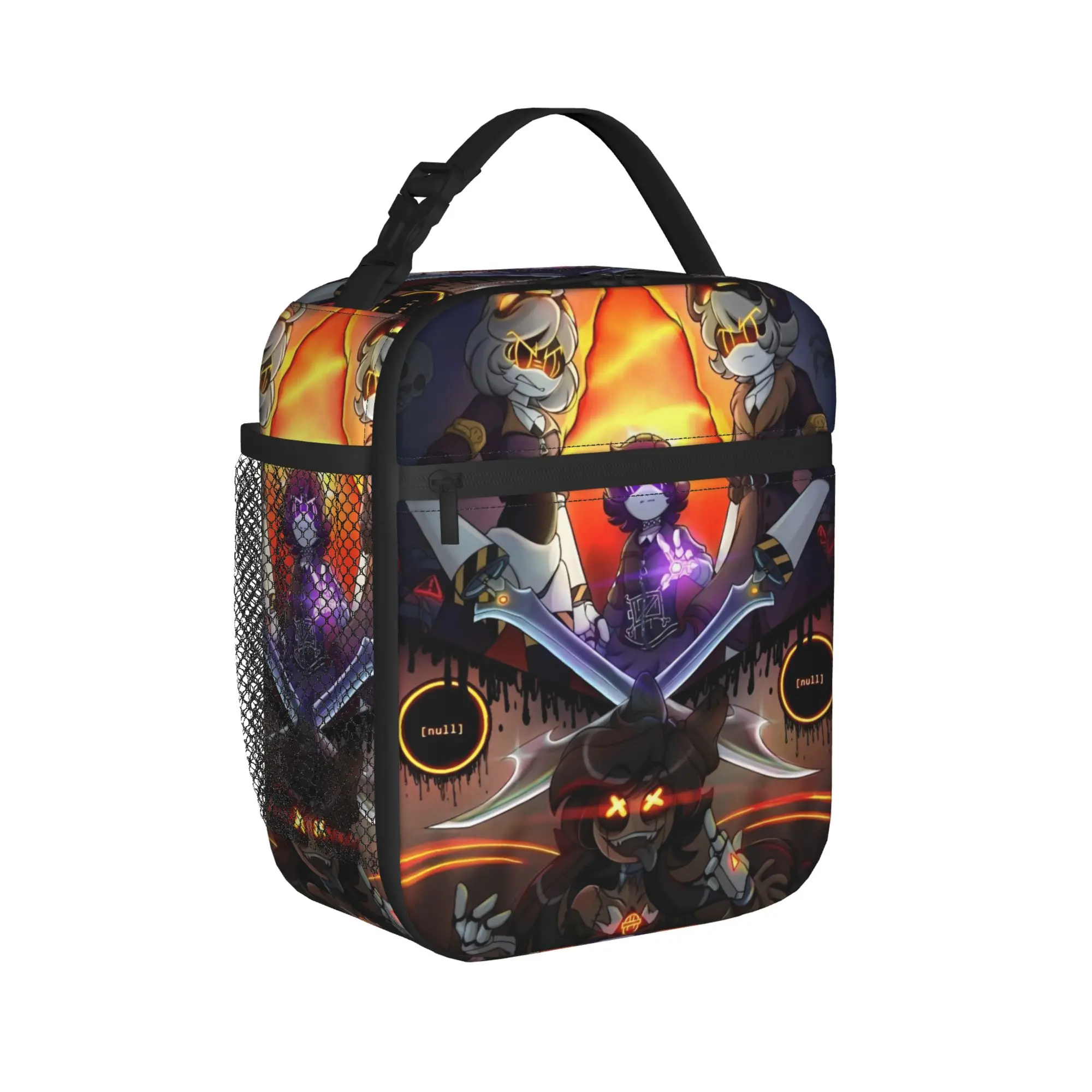 Murder Drones  Insulated Lunch Bag Thermal Bag Reusable,Meal Container Black Comedy Science Fiction Portable Tote Lunch Box
