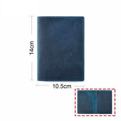 Cowhide Passport Holder Vintage Handmade Passport Protection Case Ticket Multi-function Card Holder Document Holder Storage