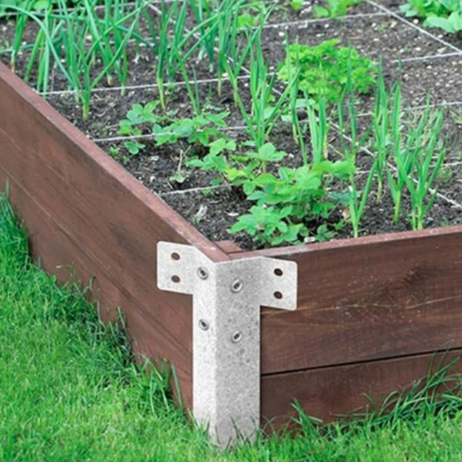 10 Pieces Railway Sleeper Stake Outdoor Use Sleeper Fixing Peg Garden Fixings Silver Timber Brace Heavy Duty
