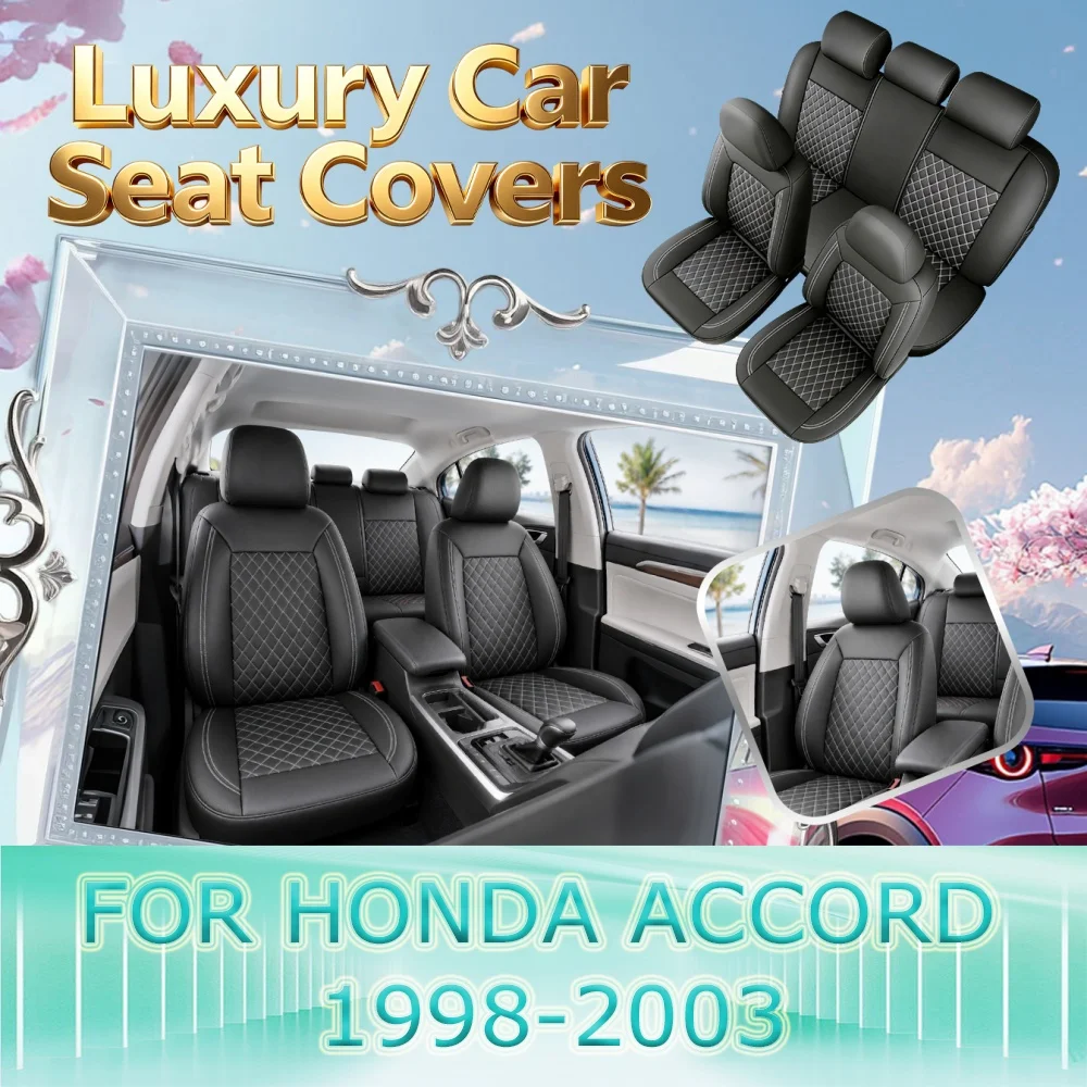 For Honda Accord 1998-2003High-grade quilting texture universal car seat cover, easy to clean, suitable for all seasons