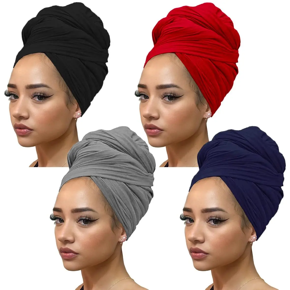 

Ethnic Style Scarf Turban African Headties Women Muslim Hijab Long Head Wrap Shawls Bandanas Headband Kerchief Turbante Mujer