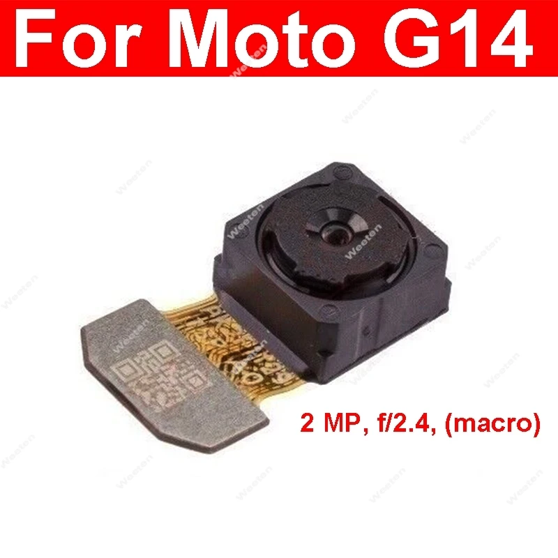 For Motorola MOTO G14 Front Rear Main Camera Selfie Front Primary Back Camera Flex Cable Connector Parts