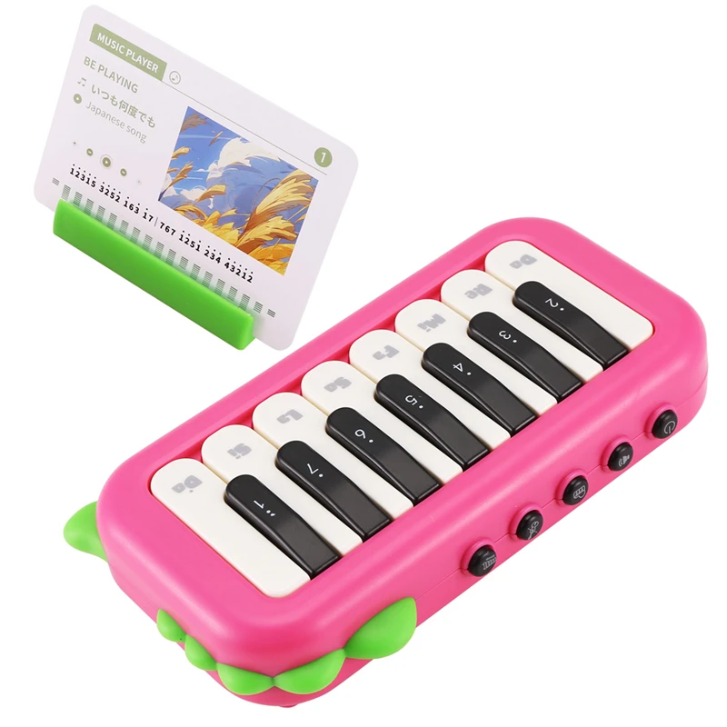 15Key Pocket Piano Mini Electronic Piano One Click Switching Between 3 Different Tones Illuminated Keys Music Instrument