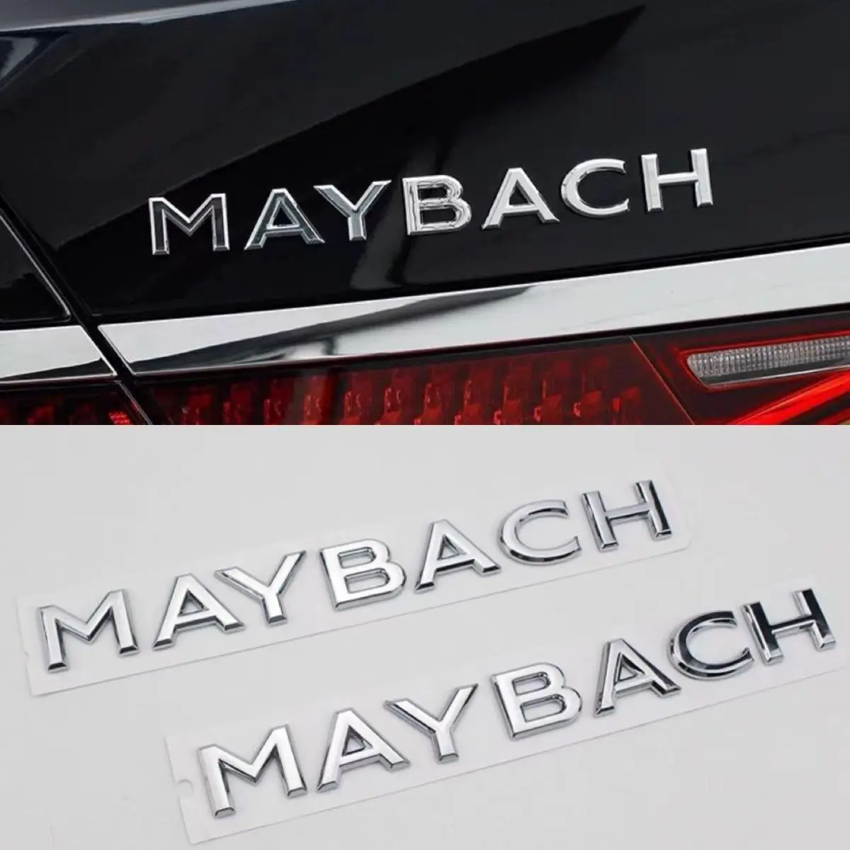 Suitable for Maybach MAYBACH S-Class 18.5 * 2.1CM English label ABS logo original vehicle size