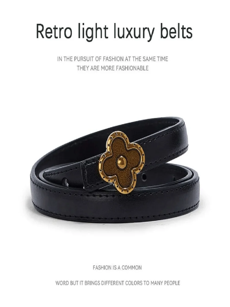 

Новый женский ремень с рисунком клевера — роскошный шикарный дизайн, многоцветные варианты, регулируемый для джинсов и брюк, модный подарок