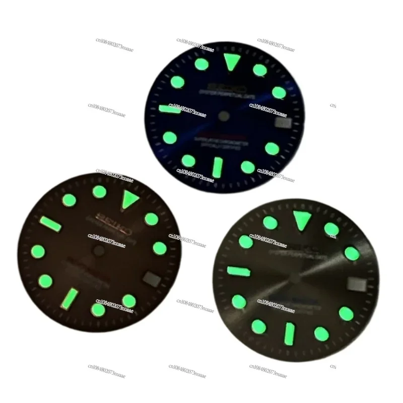 For NH35 Water Ghost Dial GMT Mechanical Watch Green Luminous Yacht SUB Surface Modification Case Hand Size 28.5mm