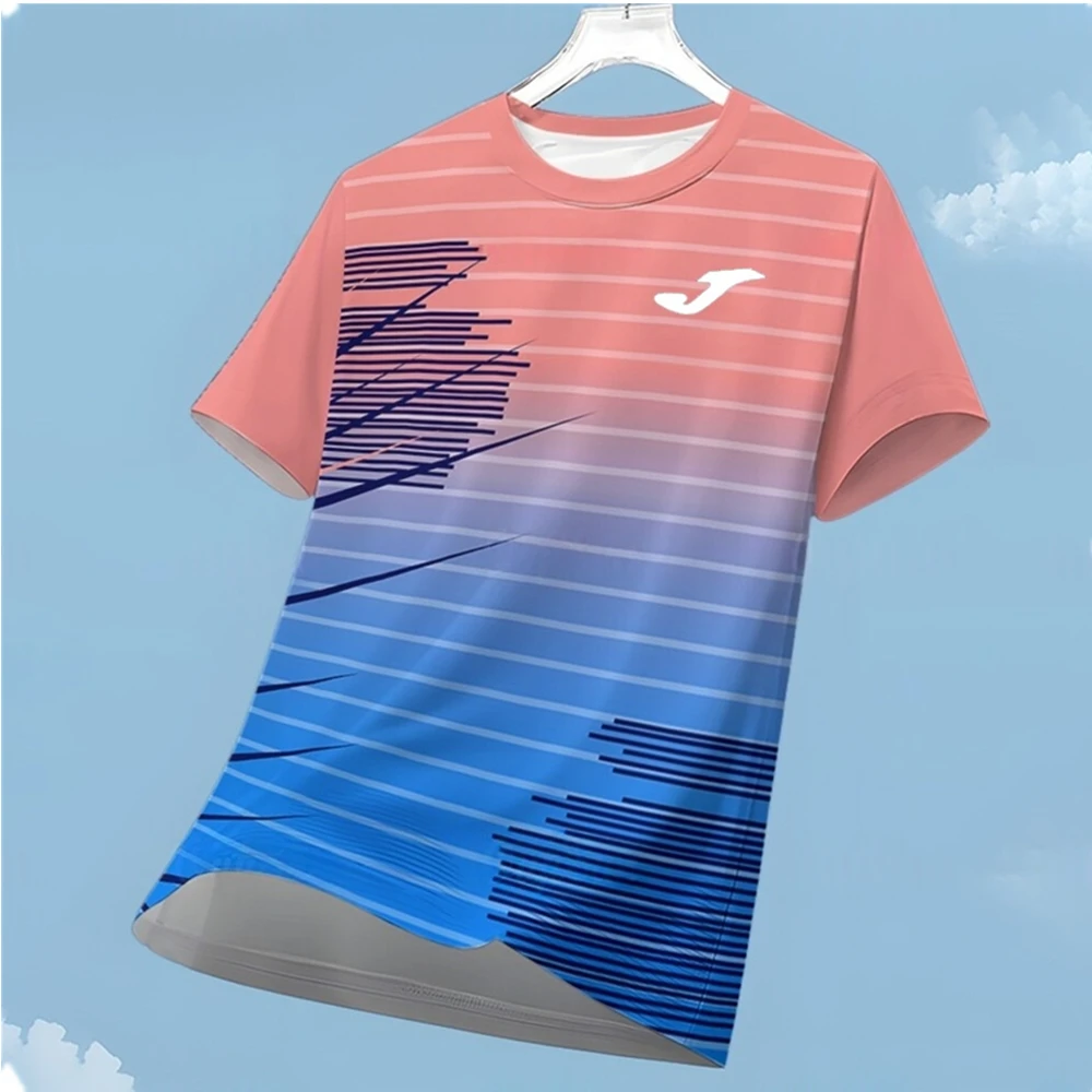 

JOMA Summer 3D printed Men's sports short-sleeved Outdoor Fitness Running and Football enthusiast breathable T-shirt
