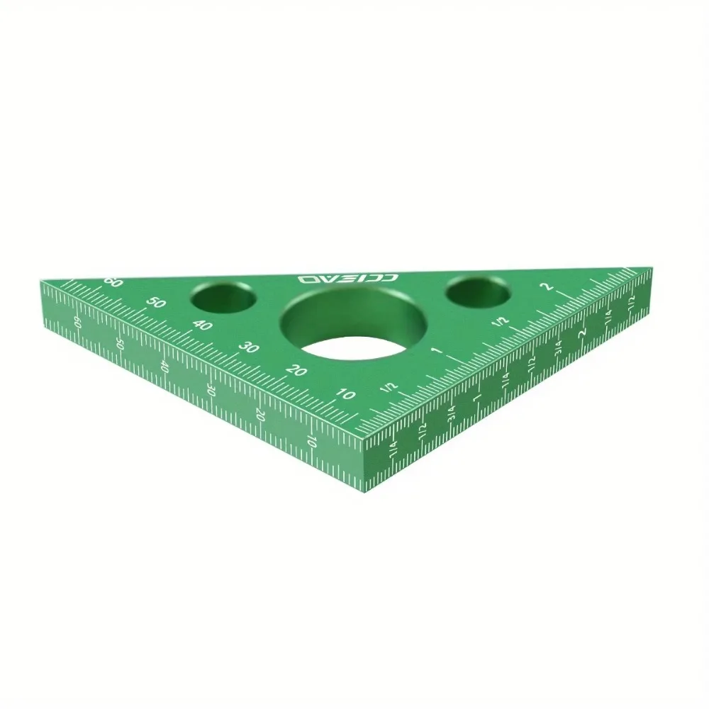 

Aluminum Alloy Woodworking Triangle Ruler Heavy-Duty Metric/American system dual scale Precision Angle Ruler 45/90 Degree