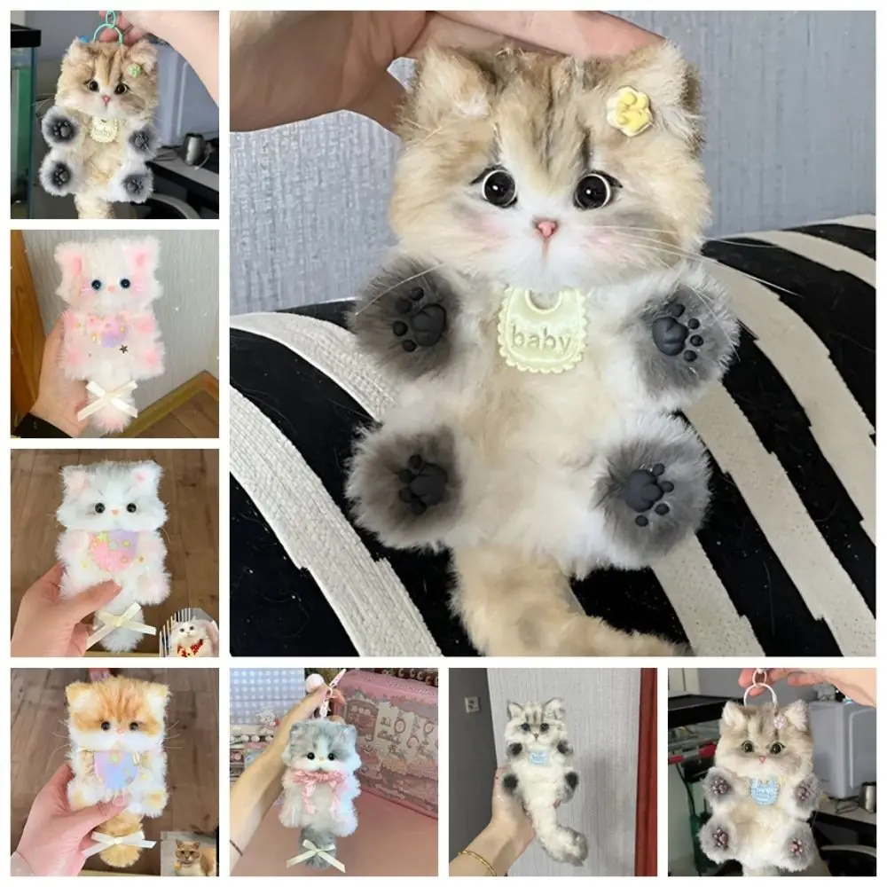 Creative Handmade Twisty Stick Little Cat Pendant Gifts DIY Material Package Keychain Twist Bar Kitten Doll Toy