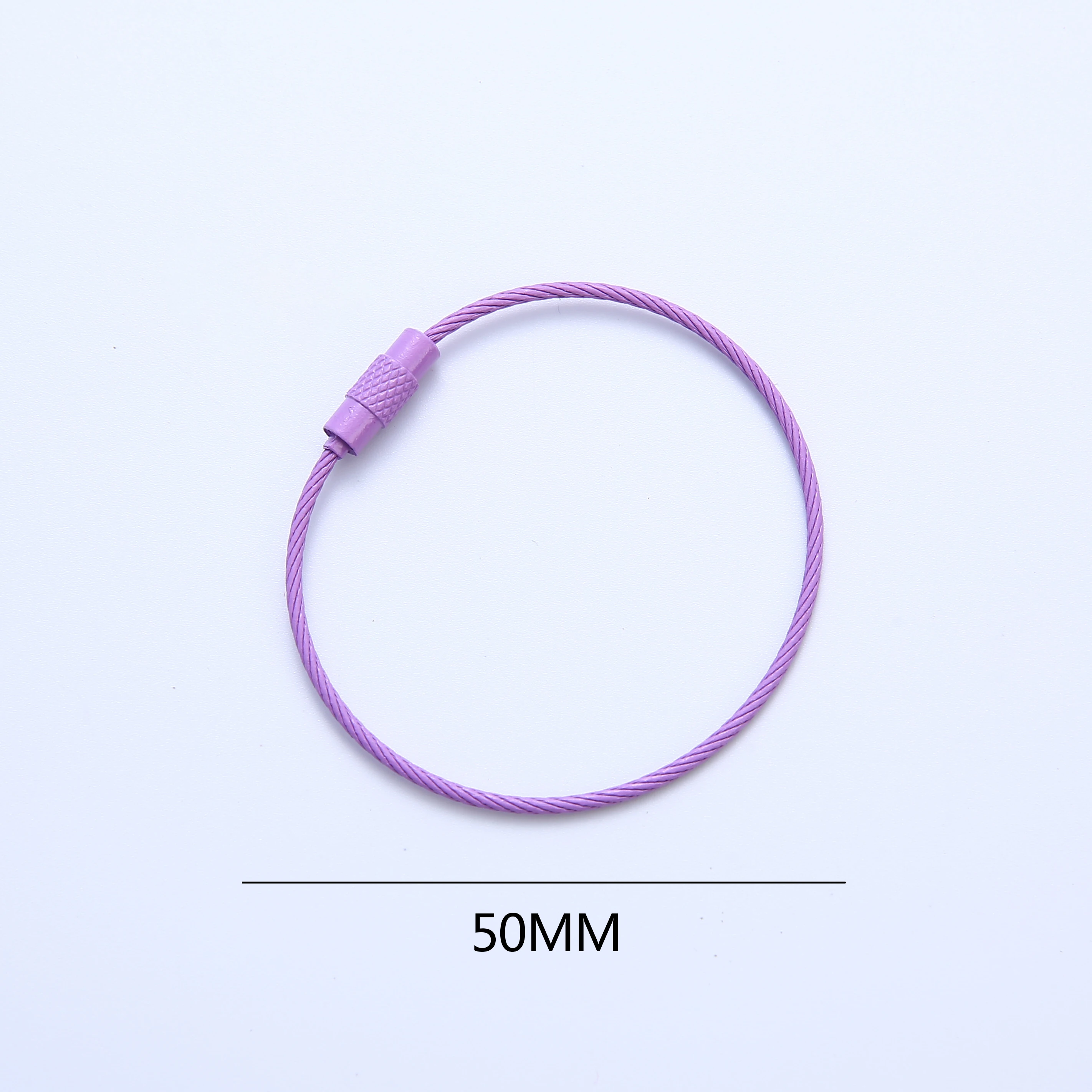 Colorful Stainless Steel Wire Keychain Ring, Outdoor Tool