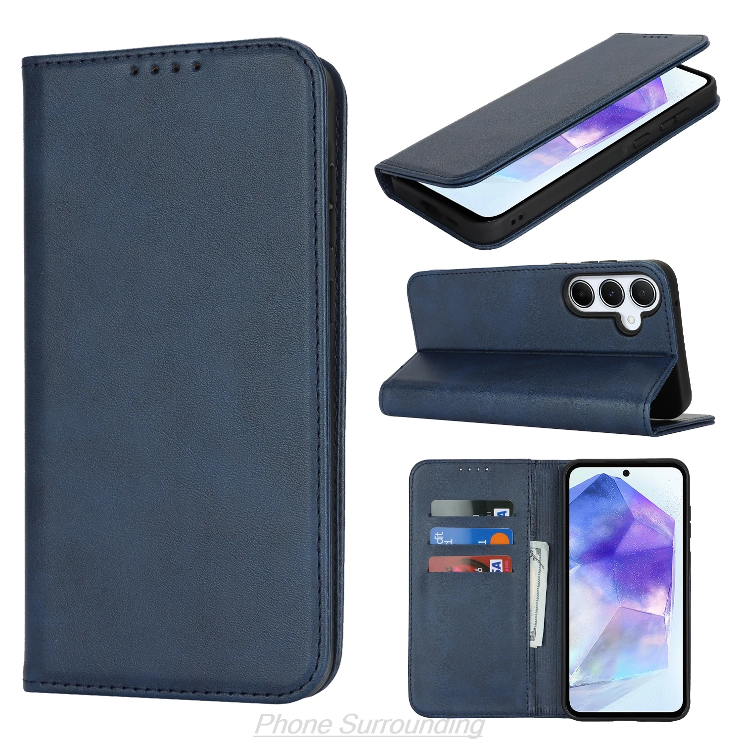 

Leather Case for Samsung Galaxy A55 5G Flip Case Card Holder Holster Magnetic Attraction Cover Wallet Case Capa Fundas Coque