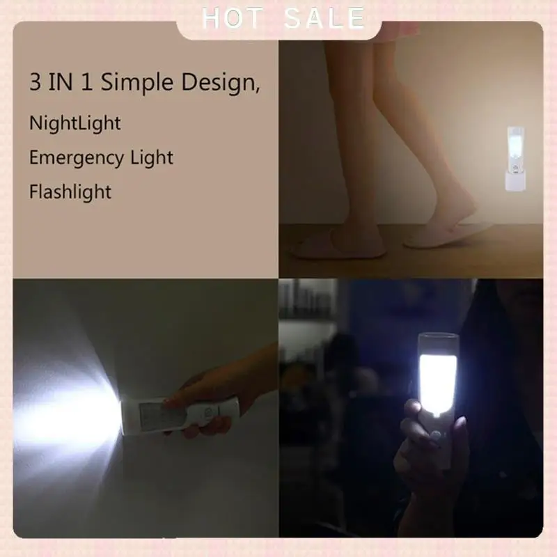 24-Hour Delivery 4X 4 In 1 Motion Sensor Wall Light, Power Off LED Night Light Flashlight, Rechargeable Emergency Flashlight EU