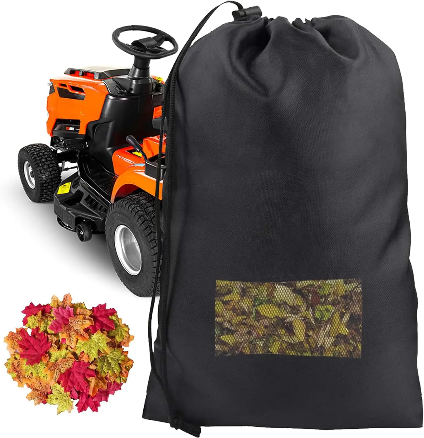 

1/2 шт. мешок для сбора листьев для газонокосилки, сверхпрочный мешок-сборщик листьев 420D с молнией и дышащим дном