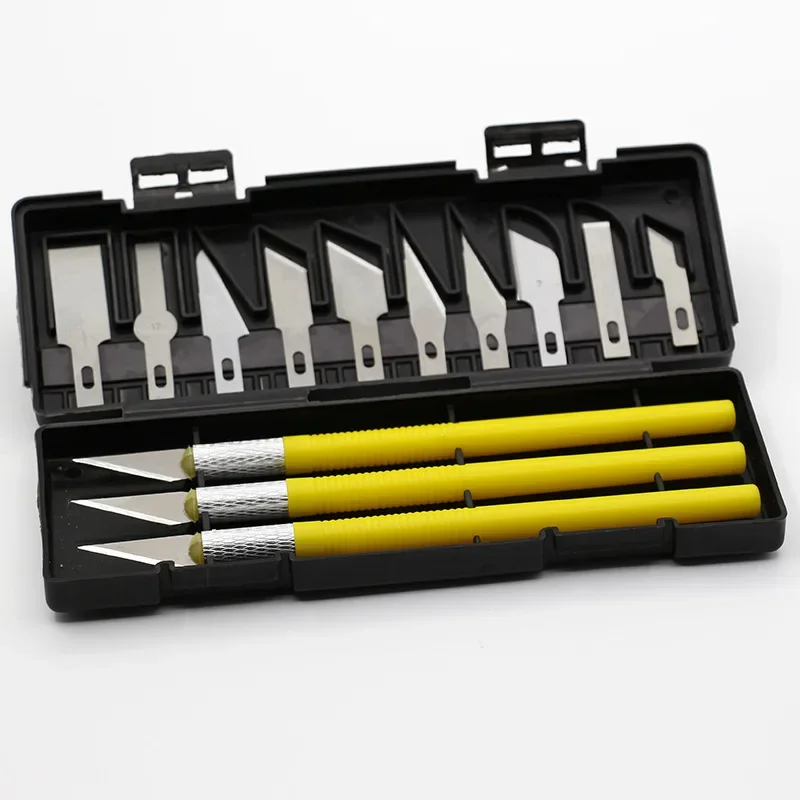 Craft Carving Cutter Repair Tools Engraving Carving Knife13 Set High Carbon Steel Scalpel Knife Tools Kit Polymer Clay Pen Knife