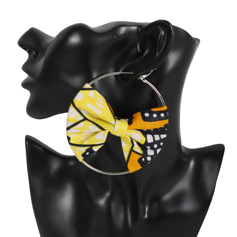 

Женские летние серьги в африканском стиле, модные ювелирные изделия ручной работы в африканском стиле с принтом, аксессуары из восковой ткани, WYA078