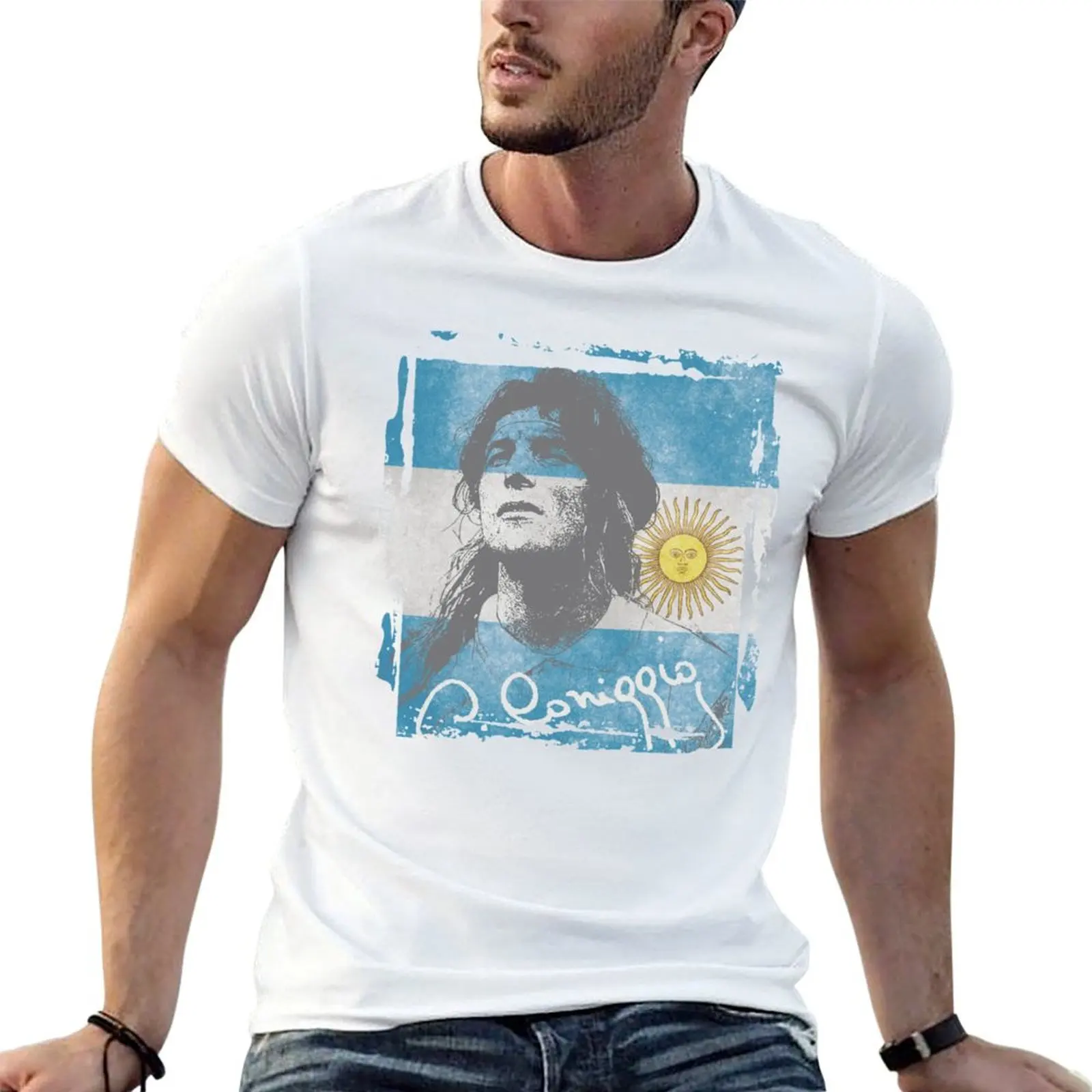 Camiseta Claudio Caniggia, camisetas de algodón 100% para hombre, paquete de camisetas blancas, camiseta informal para hombre
