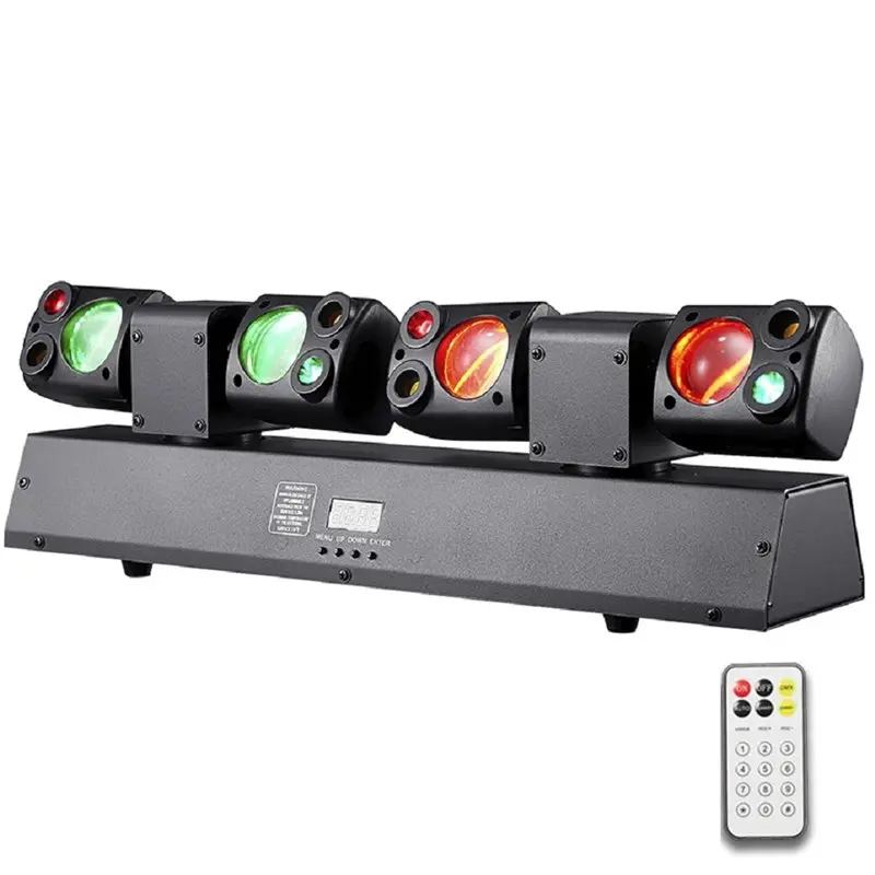 

ABYP 80W LED Moving Head Lights RGBW DMX512 DJ Equipment Stage Lighting For Event Club Xmas Disco Party Lighting EU EU Plug