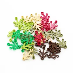 50PCS Plant Leaves Blocks Compatible 2423 Foliage Tree Garden Parts City Strees View Classic MOC DIY Building Bricks