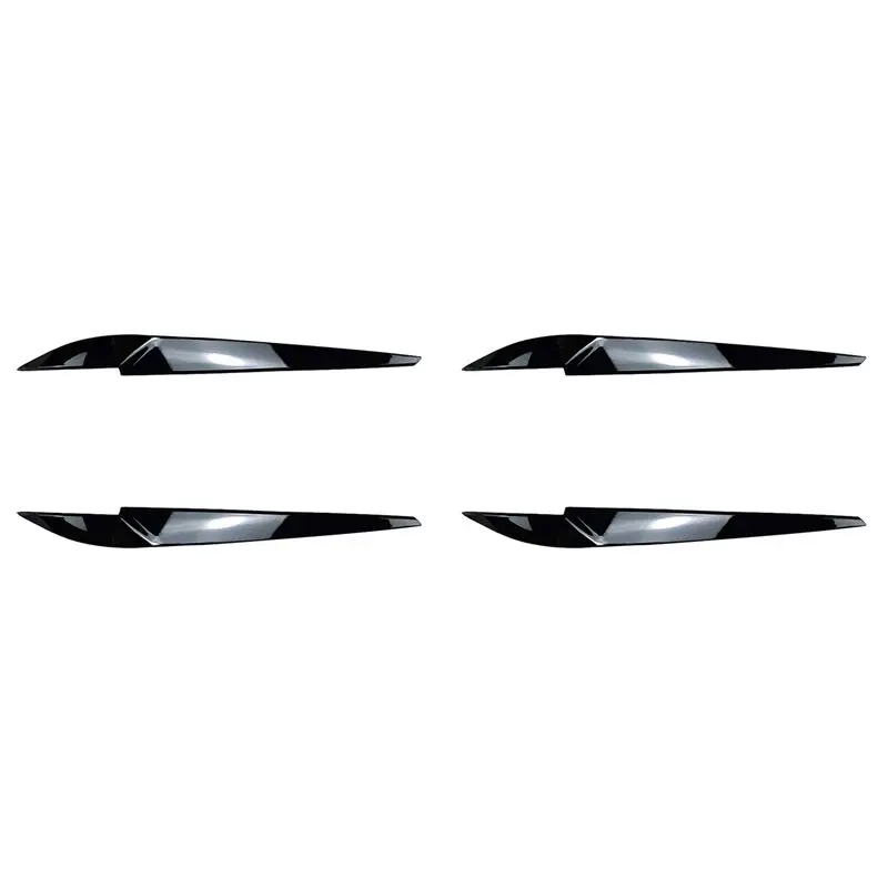 

Exclusive 4X Front Headlight Cover Head Light Lamp Eyelid Eyebrow Trim ABS For BMW X5 X6 F15 F16 2014-2018 Gloss Black