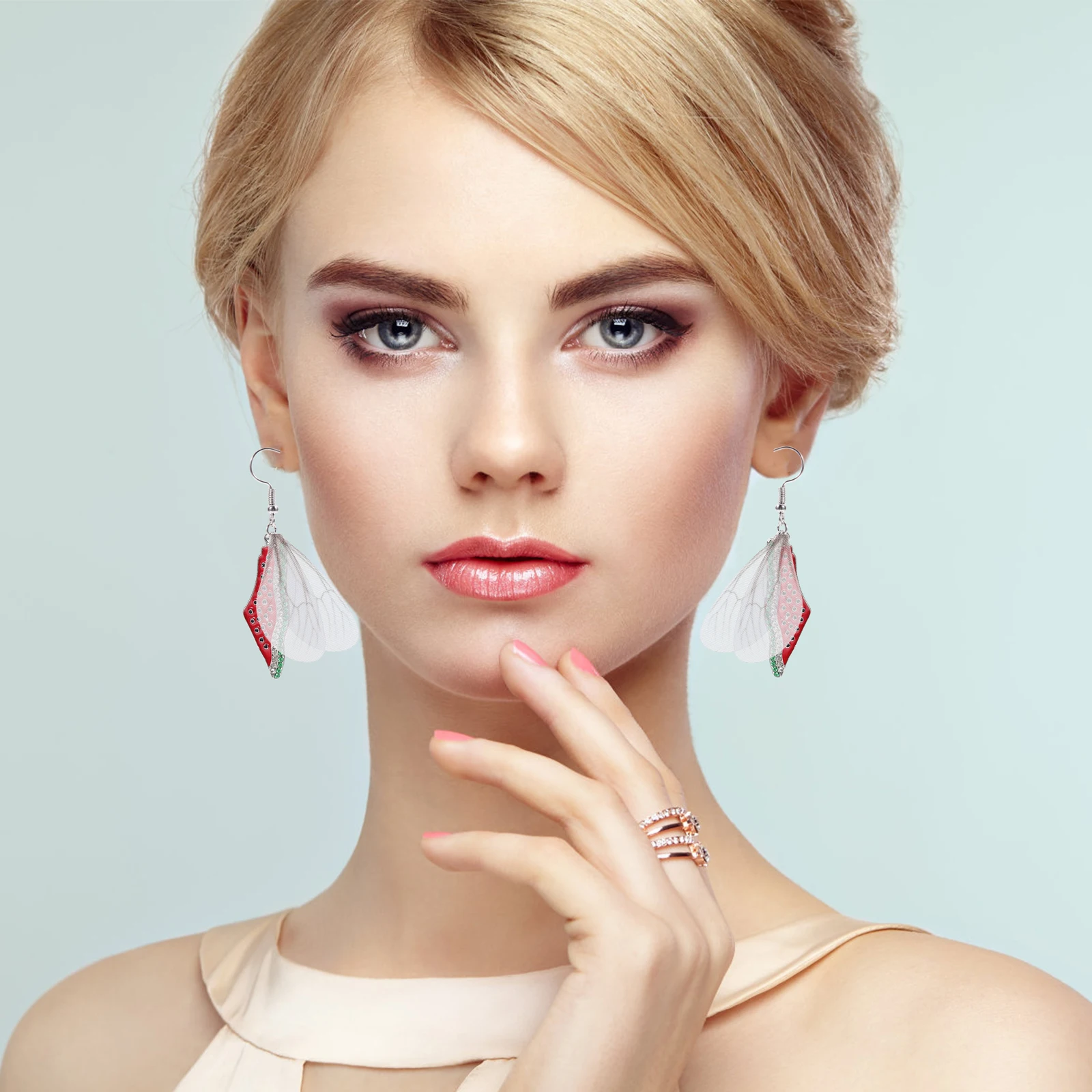 100 قطعة أجنحة اليعسوب سحر رائعة الحرفية لينة أجنحة بيضاء DIY بها بنفسك صنع المجوهرات قلادة جالبة للحظ فراشة القرط الشعر ديكور