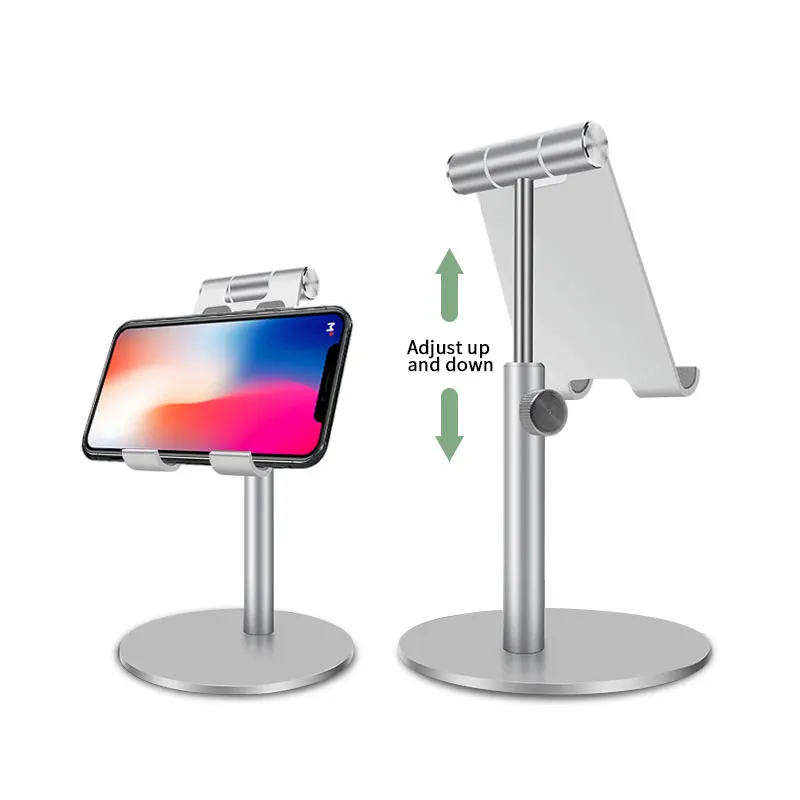 

Online Aluminium Alloy Angle Height Adjustable Desk Phone Stand Mobile Phone Accessory Holder Stand Class Stand for Cell Phone