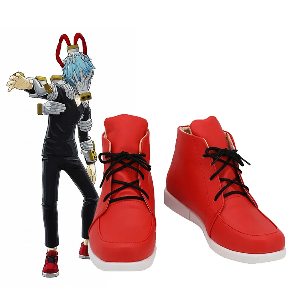 My Hero Academia Tomura Shigaraki Cosplay Boots Red Shoes Boku No Hero Custom Made Shoes